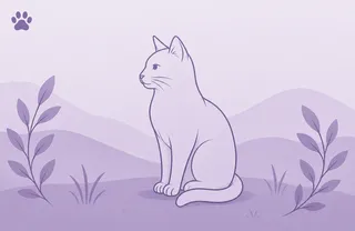 Illustration de la fiche race chat repésentant un dessins de chat
